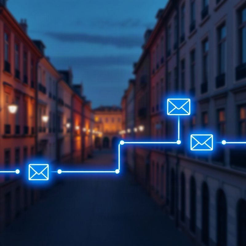 Pipeline de datos digital con flechas de flujo azul eléctrico